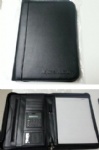 Notebook with calculator/Zippered file packet