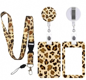 Retractable Badge Reel Lanyard With Card Holder