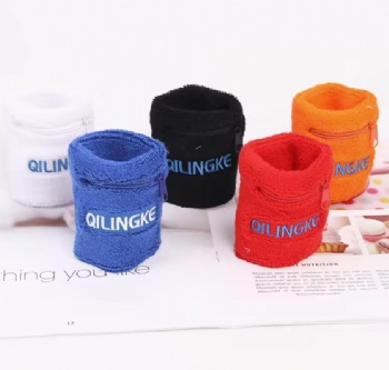 Sweat Wristband With Zipped Pocket
